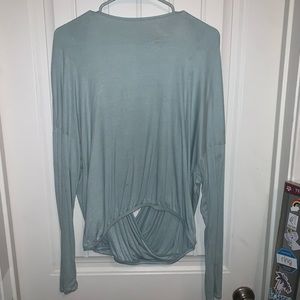 Light blue, backless long sleeve top